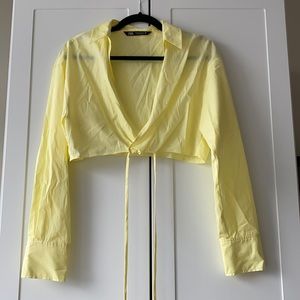 Zara cropped blouse